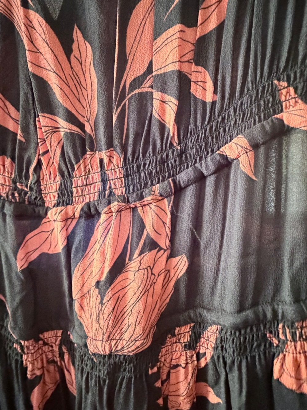 ๐ค Thakoon Floral Deep V Midi Dress Size 8 NWOT Vogue Featured Silk-Look Viscose - Picture 6 of 6
